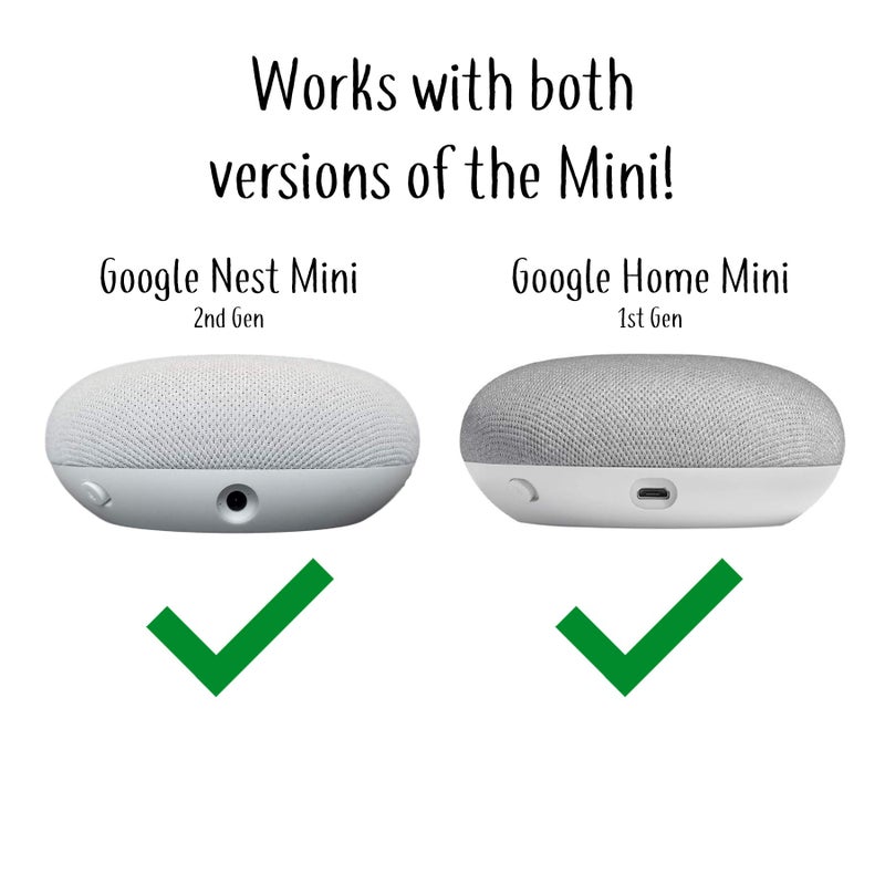 Mount Genie Pedestal for Nest Mini (2nd Gen) and Google Home Mini (1st Gen) | Improves Sound and Appearance | Cleanest Mount Holder Stand for Mini (White) - Image 2